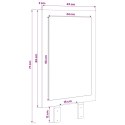 Vidaxl Lustro FAUSKE Biały 43 x 3,5 x 77 cm Prostokątny