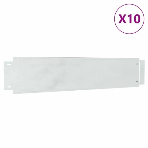Vidaxl Płot trawnika Kolor galwanizowany 100 x 20 x 0.07 cm
