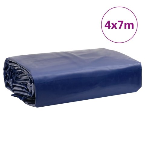 VidaXL Plandeka, niebieska, 4x7 m, 650 g/m²