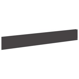 VidaXL Krawężnik do trawnika 20 szt. 100 x 15 cm Stal Czarny