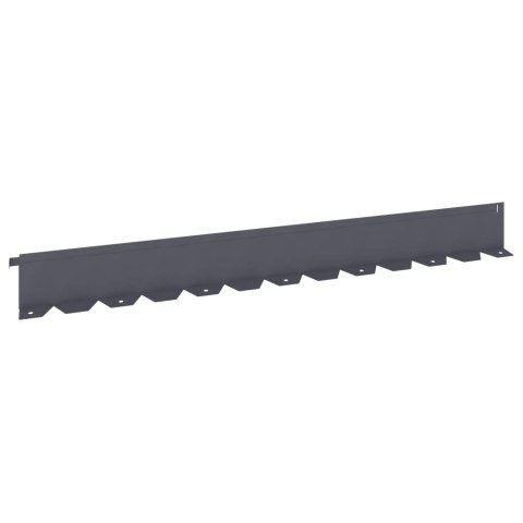 VidaXL Krawężnik do trawnika 20 szt. 102 x 10 x 4 cm Stal antracytowy