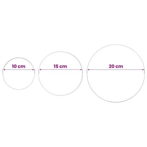 VidaXL Kula lustro 3 szt. Ø 20 cm srebrny Stal nierdzewna 201
