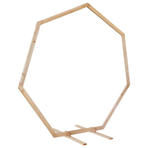 ŁUK ŚLUBNY JASNY BRĄZ 221 X 92 X 216 CM LITE DREWNO SOSNOWE