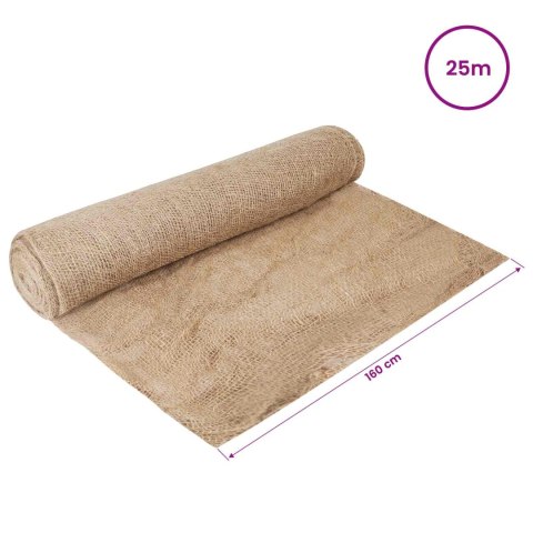 VidaXL Rolka Jutowa Naturalny 160 x 2500 cm