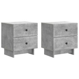 VidaXL Szafka Nocna 2 szt. Betonowy szary 43 x 34,5 x 47,5 cm