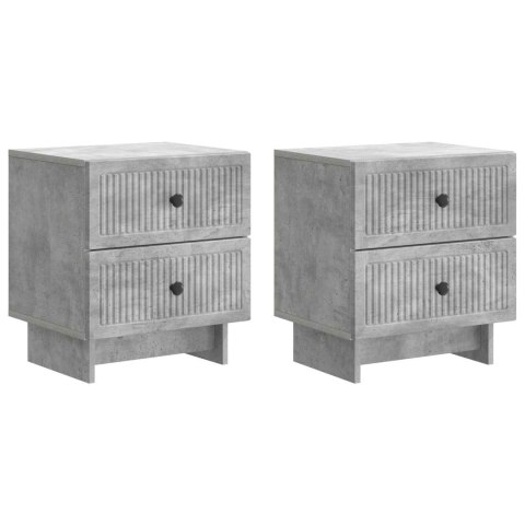 VidaXL Szafka Nocna 2 szt. Betonowy szary 43 x 34,5 x 47,5 cm