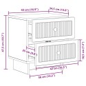 VidaXL Szafka Nocna 2 szt. Betonowy szary 43 x 34,5 x 47,5 cm