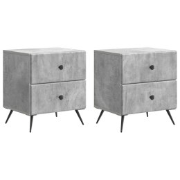 VidaXL Szafka Nocna 2 szt. Betonowy szary 43 x 34,5 x 47,5 cm