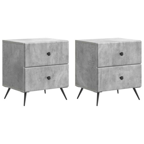 VidaXL Szafka Nocna 2 szt. Betonowy szary 43 x 34,5 x 47,5 cm