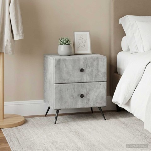 VidaXL Szafka Nocna 2 szt. Betonowy szary 43 x 34,5 x 47,5 cm
