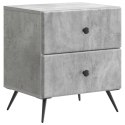 VidaXL Szafka Nocna 2 szt. Betonowy szary 43 x 34,5 x 47,5 cm