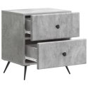 VidaXL Szafka Nocna 2 szt. Betonowy szary 43 x 34,5 x 47,5 cm