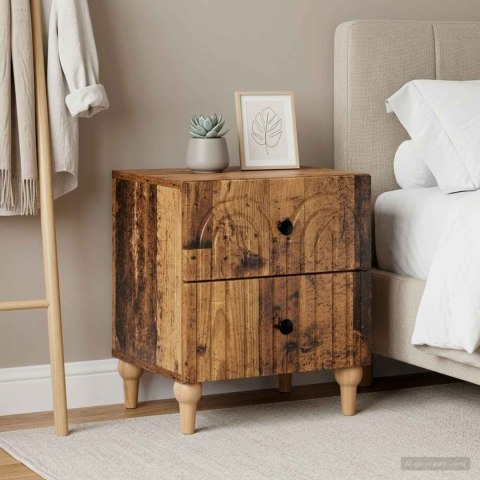 VidaXL Szafka Nocna 2 szt. Stare drewno 43 x 34,5 x 48 cm