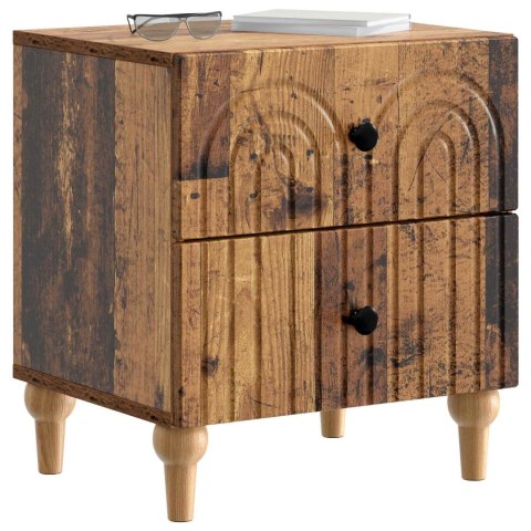 VidaXL Szafka Nocna 2 szt. Stare drewno 43 x 34,5 x 48 cm