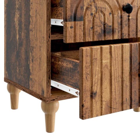 VidaXL Szafka Nocna 2 szt. Stare drewno 43 x 34,5 x 48 cm