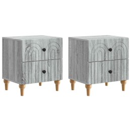 VidaXL Szafka Nocna 2 szt. Szary Sonoma 43 x 34,5 x 48 cm