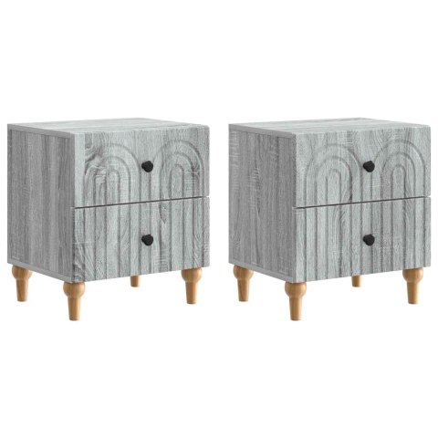 VidaXL Szafka Nocna 2 szt. Szary Sonoma 43 x 34,5 x 48 cm