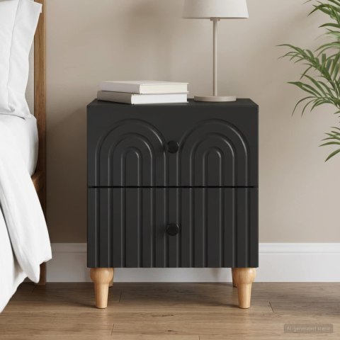 VidaXL Szafka Nocna Czarny 43 x 34,5 x 48 cm Drewno inżynieryjne