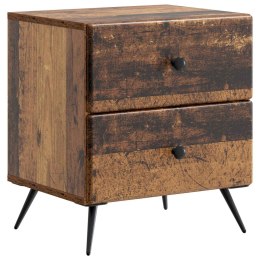 VidaXL Szafka Nocna z szufladą Stare drewno 43 x 34,5 x 47,5 cm