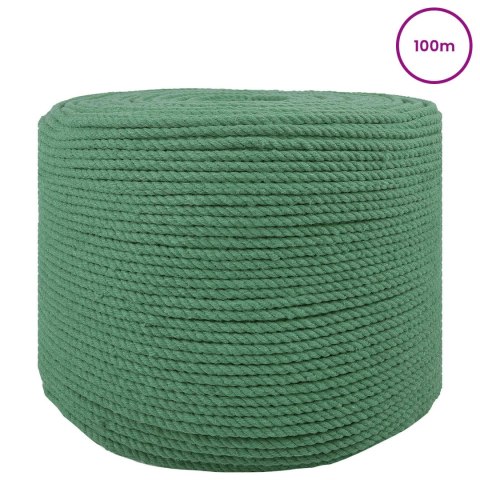 VidaXL Sznur bawełniany 2 szt. 2 mm 100 m zielony 100% bawełna