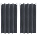 VidaXL Zasłony zaciemniające 2 szt. Jasnoszary 140 x 140 cm Aksamit