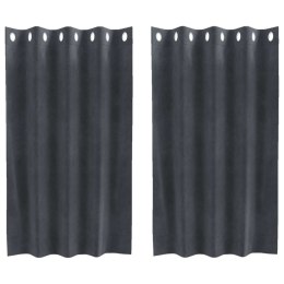 VidaXL Zasłony zaciemniające 2 szt. Jasnoszary 140 x 140 cm Aksamit