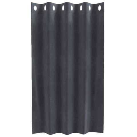 VidaXL Zasłony zaciemniające 2 szt. Jasnoszary 140 x 140 cm Aksamit