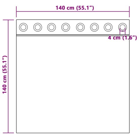 VidaXL Zasłony zaciemniające 2 szt. Jasnoszary 140 x 140 cm Aksamit