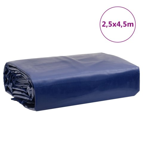 PLANDEKA PŁACHTA OKRYCIOWA OCHRONNA NIEBIESKA 2,5X4,5M 650G/M²