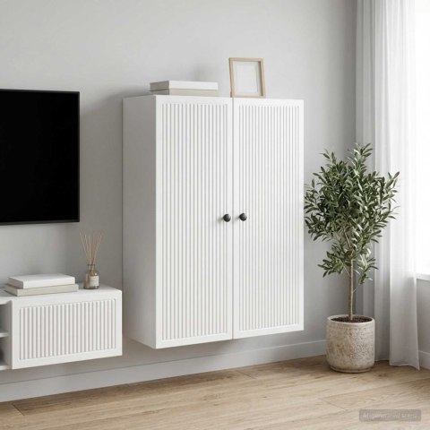 VidaXL Szafka ścienna Biały wysoki połysk 66 x 34,5 x 90 cm