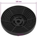 VidaXL Filtry węglowe do okapu, 2 szt., 105x21 mm
