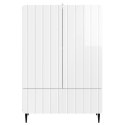 VidaXL Bufet Biały wysoki połysk 66 x 34,5 x 97 cm Drewno inżynieryjne