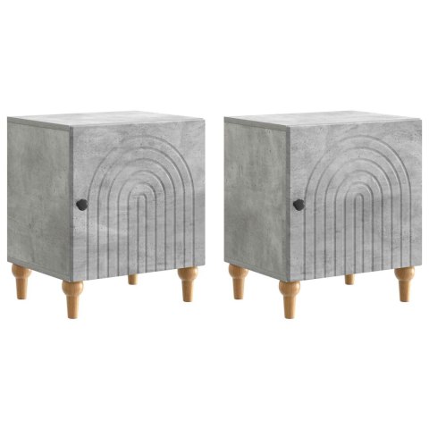 VidaXL Szafka Nocna 2 szt. Betonowy szary 43 x 34,5 x 50 cm