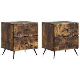 VidaXL Szafka Nocna 2 szt. Dąb wędzony 43 x 34,5 x 47,5 cm