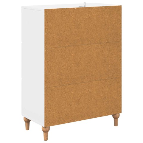 VidaXL Szafka z Szufladami Biały wysoki połysk 66 x 34,5 x 90 cm