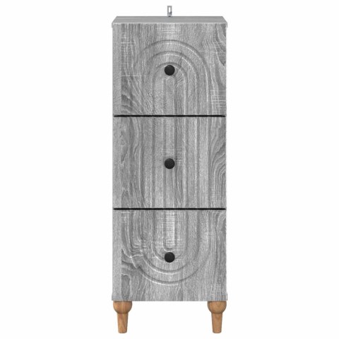 VidaXL Szafka z Szufladami Szary Sonoma 33 x 34,5 x 90 cm