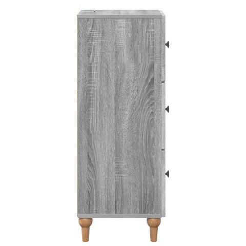 VidaXL Szafka z Szufladami Szary Sonoma 33 x 34,5 x 90 cm