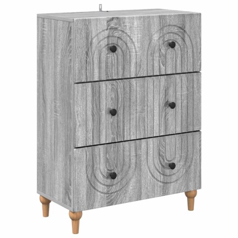VidaXL Szafka z Szufladami Szary Sonoma 66 x 34,5 x 90 cm
