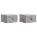 VidaXL Wisząca Szafka Nocna 2 szt. Betonowy szary 33 x 34,5 x 20 cm