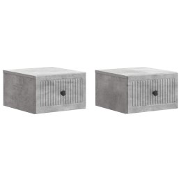 VidaXL Wisząca Szafka Nocna 2 szt. Betonowy szary 33 x 34,5 x 20 cm