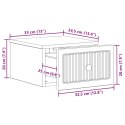 VidaXL Wisząca Szafka Nocna 2 szt. Betonowy szary 33 x 34,5 x 20 cm