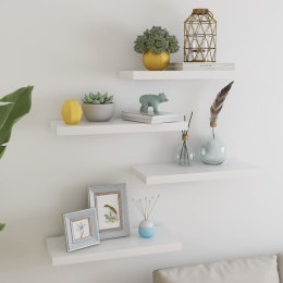 PÓŁKI ŚCIENNE 4 SZT. KOLOR DĘBU I BIEL 60X235X38CM