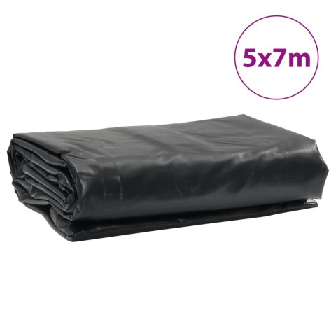 VidaXL Plandeka, czarna, 5x7 m, 650 g/m²