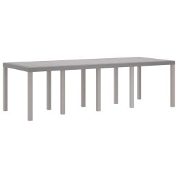 VidaXL Stół Ogrodowy Jasnoszary 250 x 100 x 73 cm polirattan