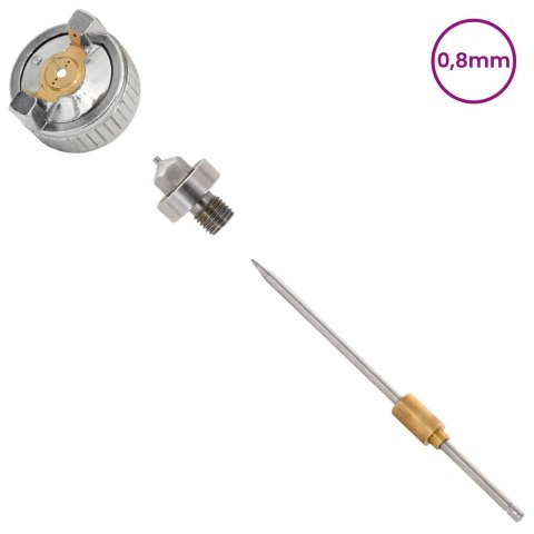 VidaXL Dysza do pistoletu natryskowego HVLP Dysza 0,8 mm srebrny