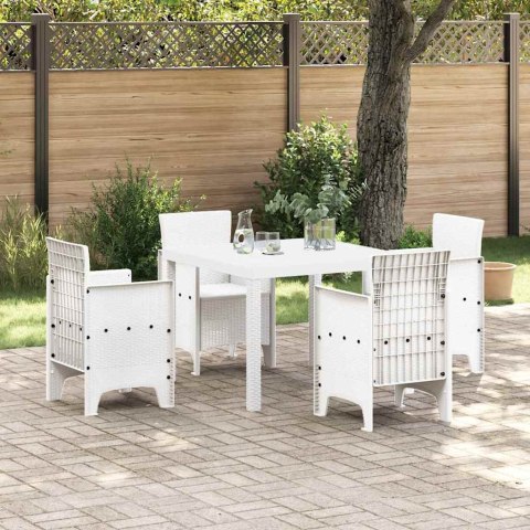 VidaXL Stół Ogrodowy Biały 100 x 100 x 73 cm polirattan