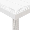 VidaXL Stół Ogrodowy Biały 100 x 100 x 73 cm polirattan
