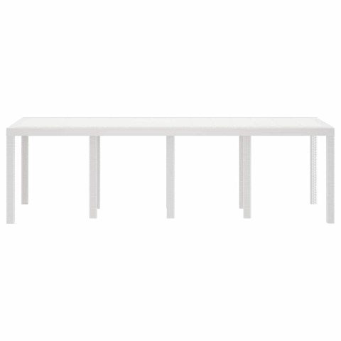 VidaXL Stół Ogrodowy Biały 250 x 100 x 73 cm polirattan