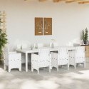 VidaXL Stół Ogrodowy Biały 250 x 100 x 73 cm polirattan