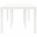 VidaXL Stół Ogrodowy Biały 250 x 100 x 73 cm polirattan